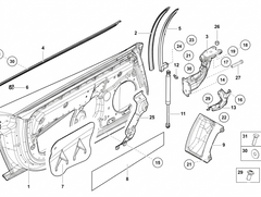 Lamborghini Aventador OEM Door Hinge 470831412G for Cars