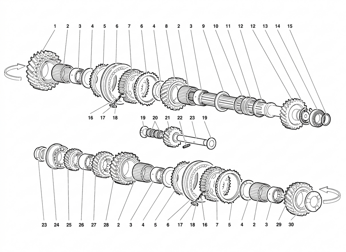 Genuine Lamborghini Diablo Countersunk Screw, 6 × 25 mm