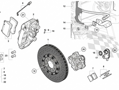 Lamborghini Aventador Brake Caliper (Without Pads) Part Number 470615407H